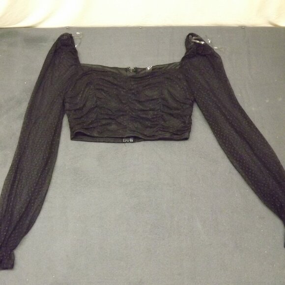 Windsor Mesh Polka Dot Crop Top - Picture 1 of 8